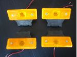 Fanali 4 LED Ambra Laterali 12/24v Supporto PVC