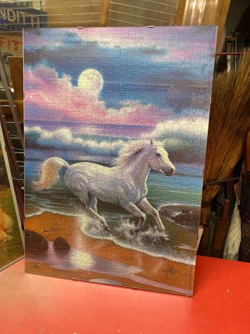 Puzzle raffigurante un cavallo 50x70 1000 pz., con cornice