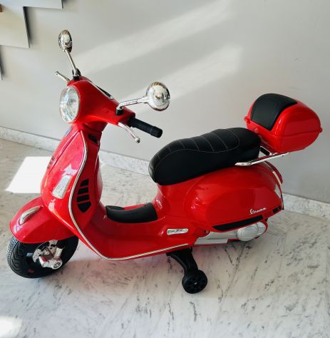 Vespa Moto Elettrica Rossa Bambini