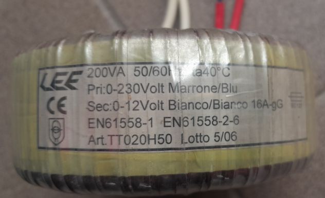 Trasformatore monofase 220 V primario- 12 V secondario da 500 VA - Foto 4