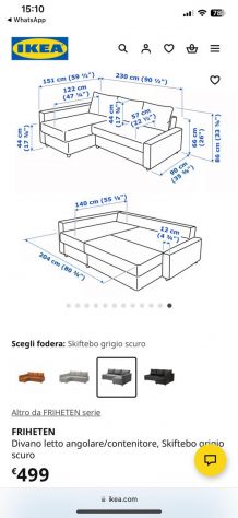 Divano letto ad angolo con contenitore - Foto 2