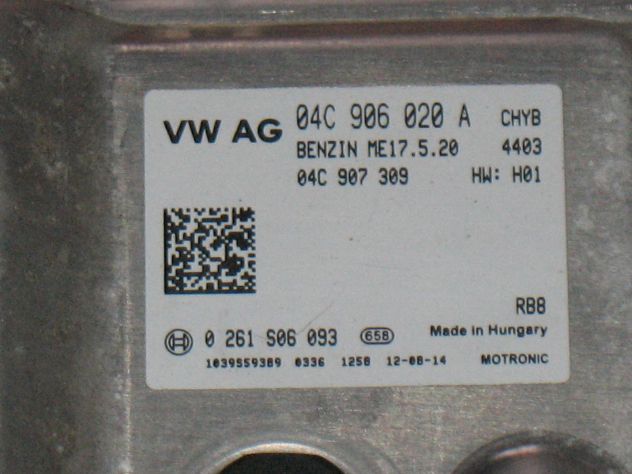 0261S06093 ECU AUDI VW UP 1.0 TFSI 0261S06093 04C906020A 04C907309 ME17.5.20 - Foto 2