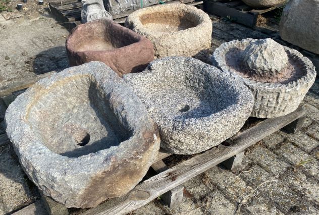 Antica vasca lavabo rustica in pietra granito 2 - Foto 2