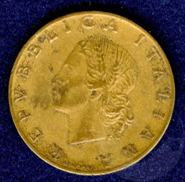 ITALIA 1957 Moneta 20 Lire BB Gambo "7" largo - Foto 2