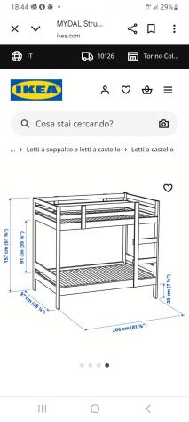 Letto a castello IKEA completo di materassi - Foto 2
