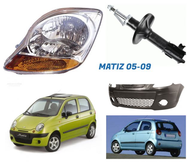 Chevrolet Matiz ricambi paraurti cofano fanale radiatore parabrezza 05 06 07 09
