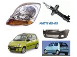 Chevrolet Matiz ricambi paraurti cofano fanale radiatore parabrezza 05 06 07 09