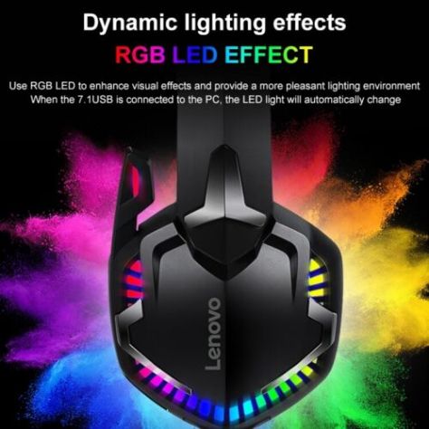 Cuffie Lenovo Gaming HS15 per PS4 PS5 e PC - connettore da 3,5"mm + USB - Foto 6