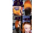 Burnt Orange & Black Ombre Straight Lace Front Wig – 100% Human Hair