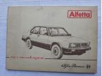 ALFA ROMEO ALFETTA ANNO 1983 USO E MANUTENZIONE   ORIGINALE