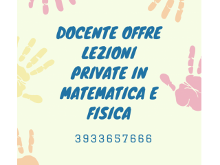 Ripetizioni di Matematica Fisica e Chimica da un Docente