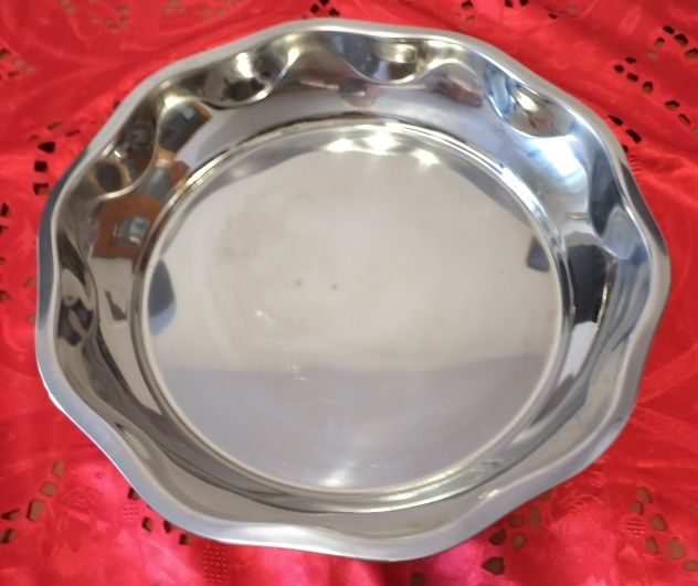 Vassoio Tondo Acciaio Inox diam. 35 cm - USATO x Alimenti 15107 - Foto 4