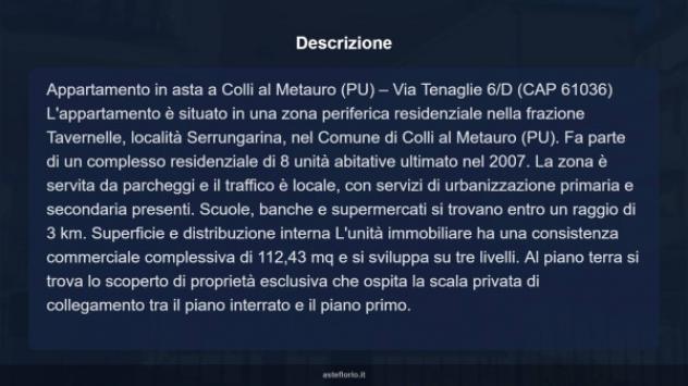 Immobile in asta di 112 m², box auto in vendita a Colli al Metauro - Foto 16