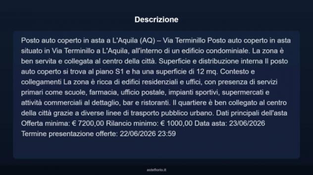 Immobile in asta di 12 m² in vendita a L'Aquila - Foto 9
