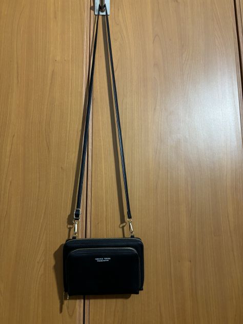BORSA A TRACOLLA REGOLABILE COME NUOVA DA DONNA NERA CON DUE SCOMPARTI PRINCIPAL - Foto 2