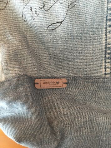 Borsa a tracolla handmade denim riciclato patchwork – unica! - Foto 5