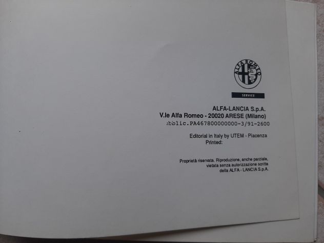 ALFA ROMEO 164 CARATTERISTICHE E PRESCRIZIONI ORIGINALE - Foto 3