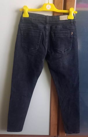 Jeans Griffai Nero slavato Vita normale, elasticizzato Tg 42