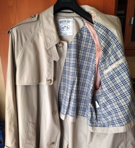 Trench da uomo Hudson Bay Beige Tg 54 Vinage anni ’80 come nuovo - Foto 5