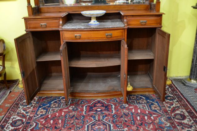 Credenza doppio corpo del XX secolo stile Liberty - Foto 10