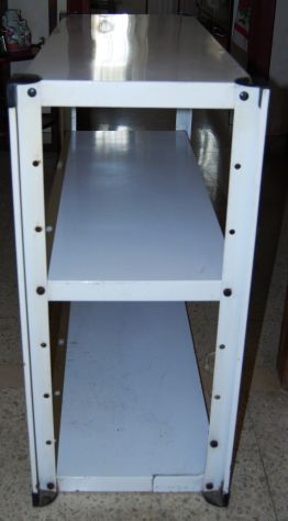 libreria scaffale 3 ripiani in metallo 74x34x86 - Foto 3
