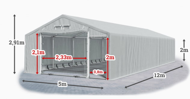 Tendoni coperture  Agritunnel in pvc 5 x 10 pvc 600 gr. mq. - Foto 9