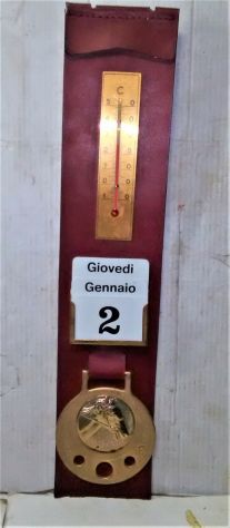CALENDARIO PERPETUO A CARTELLINI CON TERMOMETRO