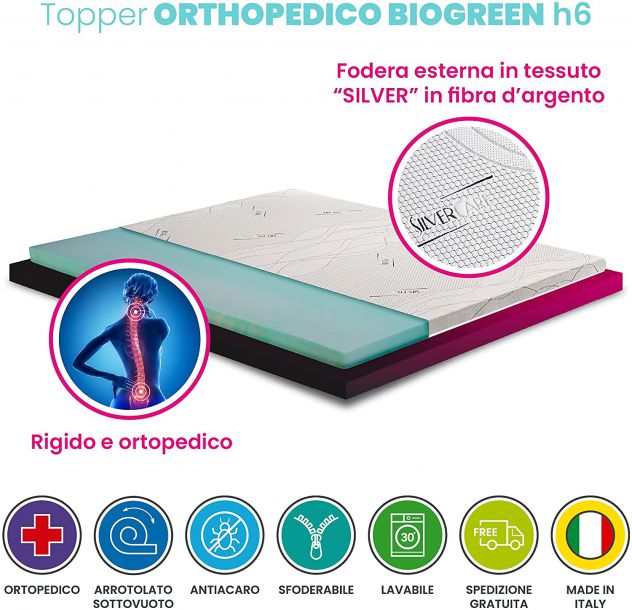 Topper semirigido per materasso singolo 80 x 190 - Foto 2