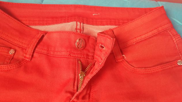 Jeans Rosso donna Tg M stretta marca Angel - NUOVI - Foto 2