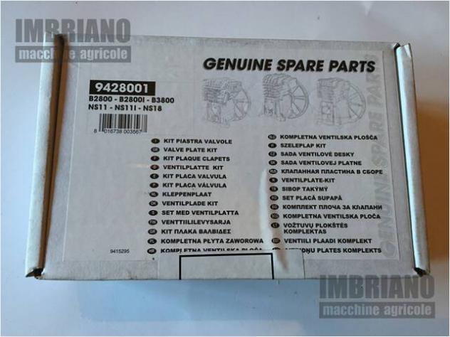 KIT PIASTRA VALVOLE E GUARNIZIONI ABAC NUAIR BALMA B2800 B2800I B3800