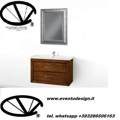 Mobile bagno in legno massello adatto ad un arredo in stile classico artepovera