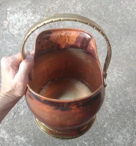 Secchiello vaso in Rame e Ottone