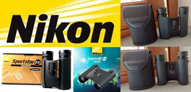 Nikon Sportstar EX nero, 10X25 6.5° WF WATERPROOF.