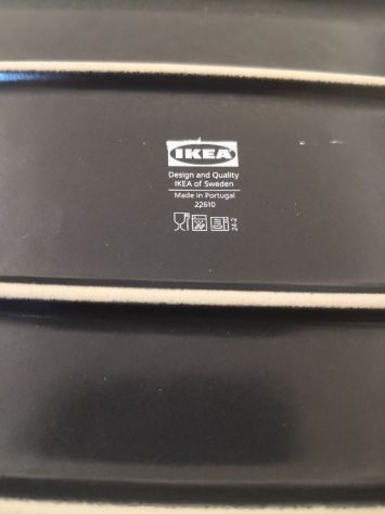 Piatto rettangolare ceramica per qualsiasi uso Ditta IKEA originale grigio scuro - Foto 3