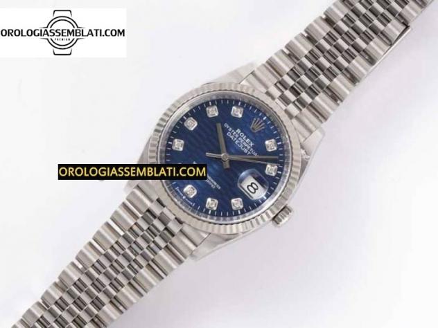Replica Rolex Assemblata DATEJUST 36 126234 1:1 BEST EDITION ACCIAIO 904L QUADRANTE BLU CON DIAMANTI STRUTTURATI SUL BRACCIALE JUBILEE - Foto 12