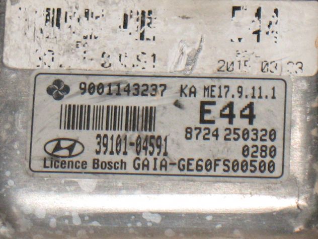 39101-04591 ECU CENTRALINA HYUNDAI I10 1.0 3910104591 9001143237 ME17.9.11.1 - Foto 2