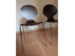 2 Sedie in legno e acciaio "Franchi Sedie"