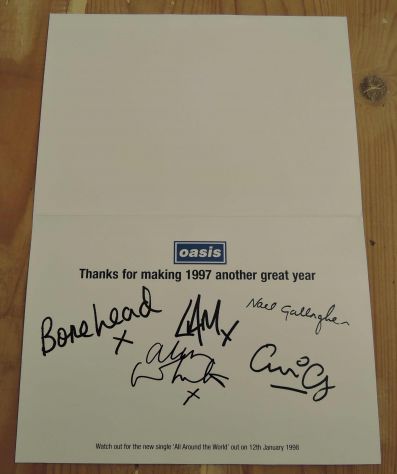 OASIS, memorabilia, biglietto di auguri 1997 - Foto 2