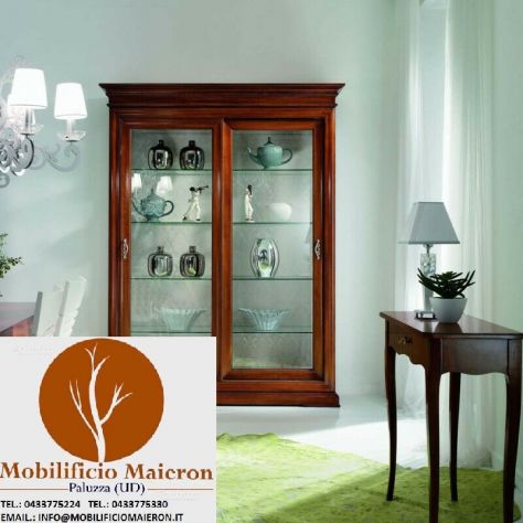 Mobili Rustici Classici In Legno Vetrina In legno cod 11412 Nuovi Non usati