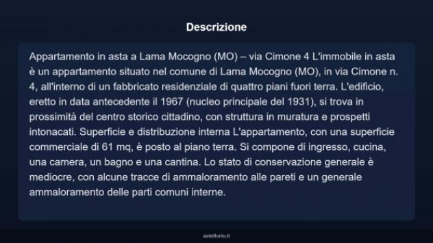 Immobile in asta di 61 m² in vendita a Lama Mocogno - Foto 4