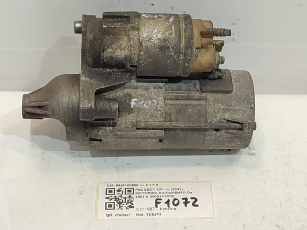 MOTORINO D' AVVIAMENTO PEUGEOT 307 Berlina 9645100680 TU5JP4 benzina 1587 (0105) - Foto 2