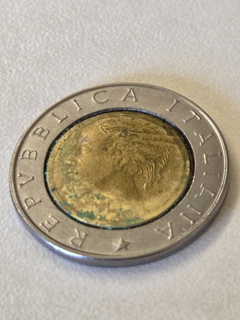 Numismatica moneta bimetallica 1994, 500 lire rep. it. 500° nascita L. Pacioli - Foto 2