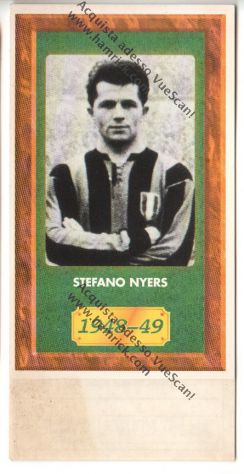 VECCHIA FIGURINA PANINI N° 136 - STEFANO NYERS INTER 1948-49 -