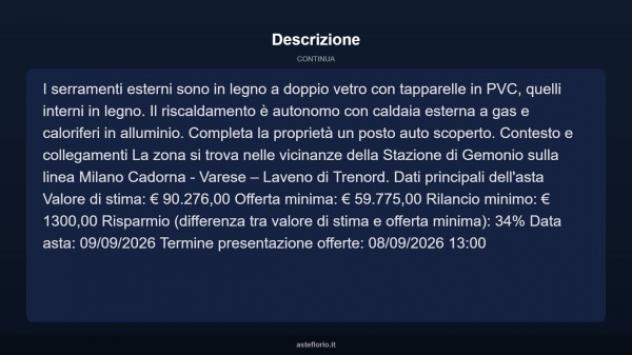 Immobile in asta di 68 m² in vendita a Gemonio - Foto 13