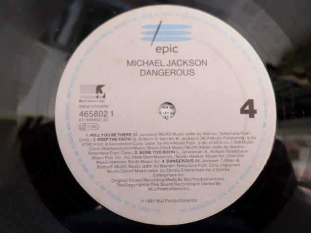MICHAEL JACKSON - Dangerous - 2 X LP / 33 giri 1° St. 1991 Sony / EPIC - Foto 5