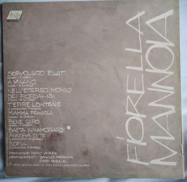 fiorella mannoia  vinile 33 giri, 1986 - Foto 2