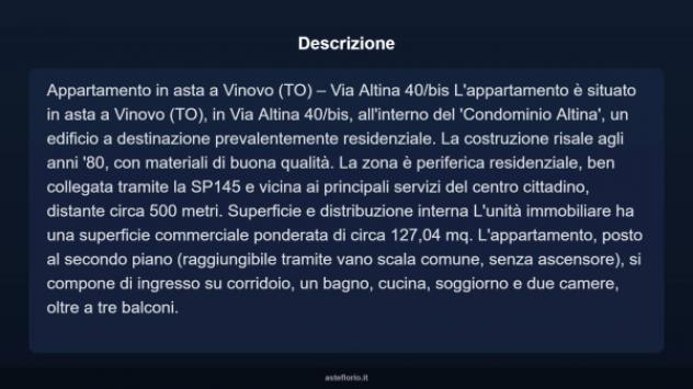 Immobile in asta di 127 m², box auto doppio in vendita a Vinovo - Foto 3