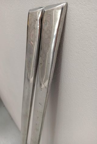 Coppia Modanature / Profili Cromati Laterali per Fiat 128 (Lunghezza 129 cm) - Foto 5