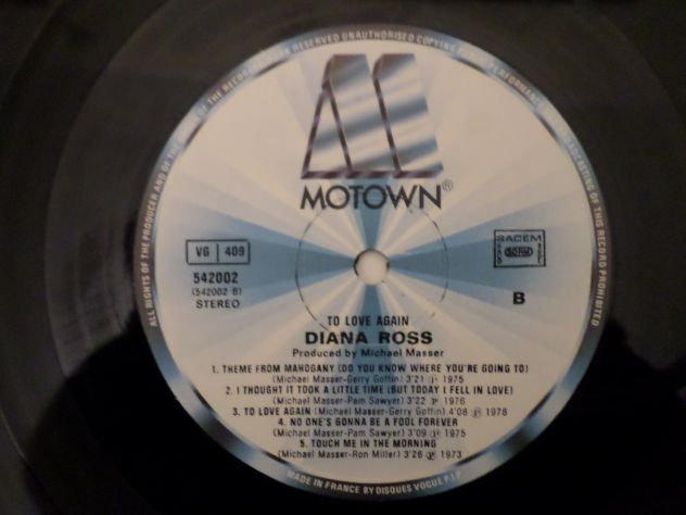 DIANA ROSS - To Love Again - LP / 33 giri 1981 Motown - Foto 4