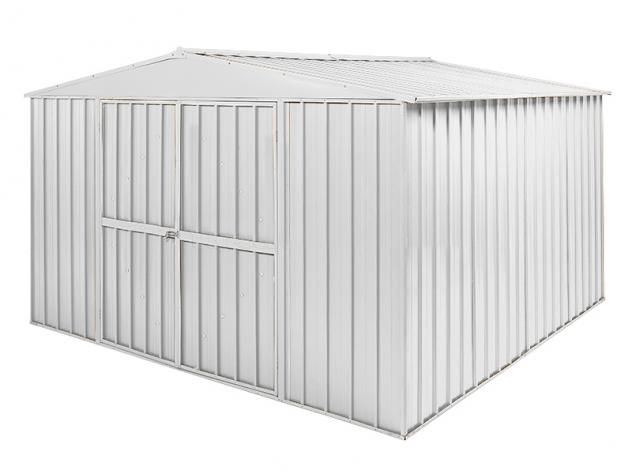 Box prefabbricato, casetta da giardino in lamiera zincata. Capanno deposito attrezzi in Acciaio Zincato 3.60 x 3.45 m x h2.12 m - Peso 150 KG – 12,42 - Foto 2